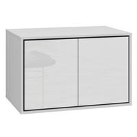 WASCHBECKENUNTERSCHRANK Capri 2 Schubladen Weiß Hochglanz - 78 x 48 x 51 cm - Weiß, Holz (78/51/48cm) - Badplaats