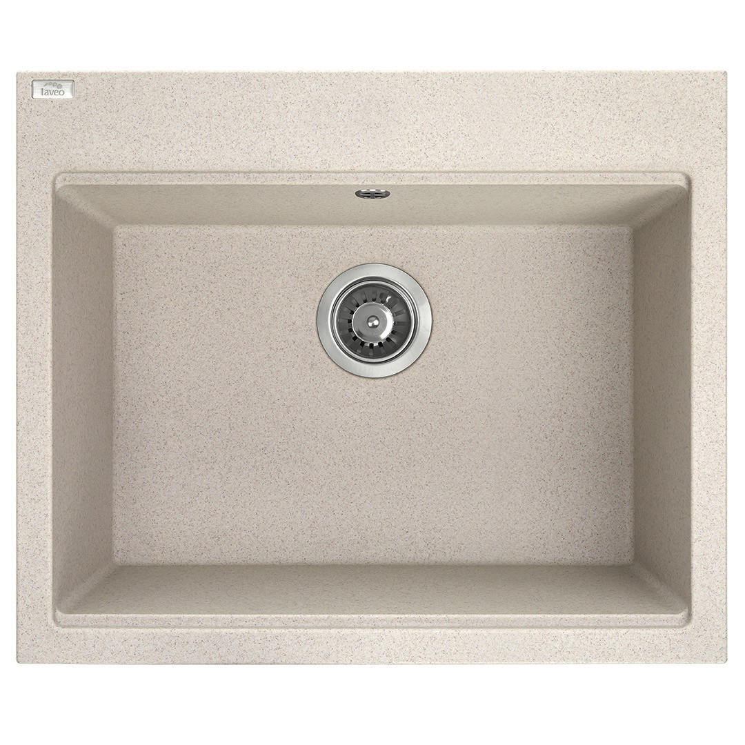 EINBAUSPÜLE TAU Beige, Einzelbecken, 50/60/21,5 cm - Beige, Stein (50/21.5/60cm) - bad land