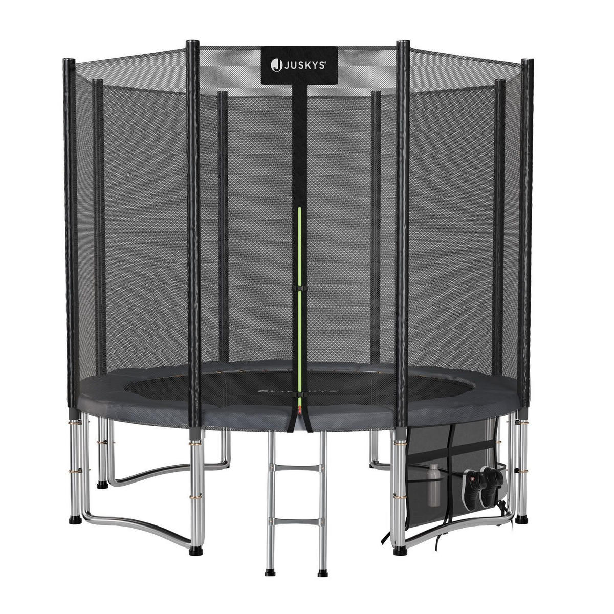 TRAMPOLIN JumpMaster M 244cm schwarz - Schwarz, Metall (244/244cm) - Juskys