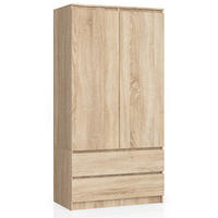 KLEIDERSCHRANK Sonoma Eiche 180x51x90 cm - Sonoma Eiche, Holzwerkstoff (180/180/51cm) - Akord