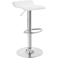 BARHOCKER, Höhenverstellbarer Barstuhl,aus Kunstleder Metall - Weiß, Metall (38.5/84/39.5cm) - Woltu