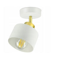 DECKENLEUCHTE Rollen - Goldfarben/Weiß, Metall (12/12/25cm) - kiki design