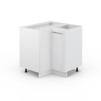 ECKUNTERSCHRANK Fame-Line Weiß Hochglanz 80.5 cm ohne AP - Weiß Hochglanz/Weiß, Holzwerkstoff (80.5/82/51.6cm) - Vicco