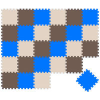 SPIELMATTE ab Null - 270/90 cm Puzzlematte Beige - Multicolor, Kunststoff (30/30cm) - Littletom