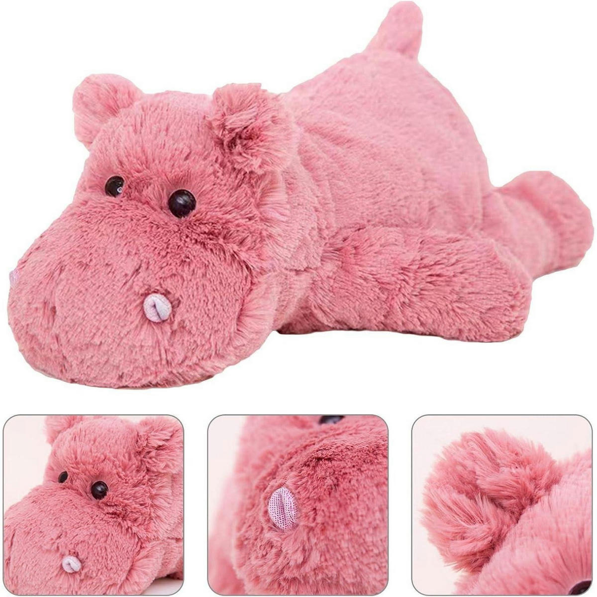 STOFFTIER Rosa Nilpferd 35 cm - Rosa, Textil (15/35cm)