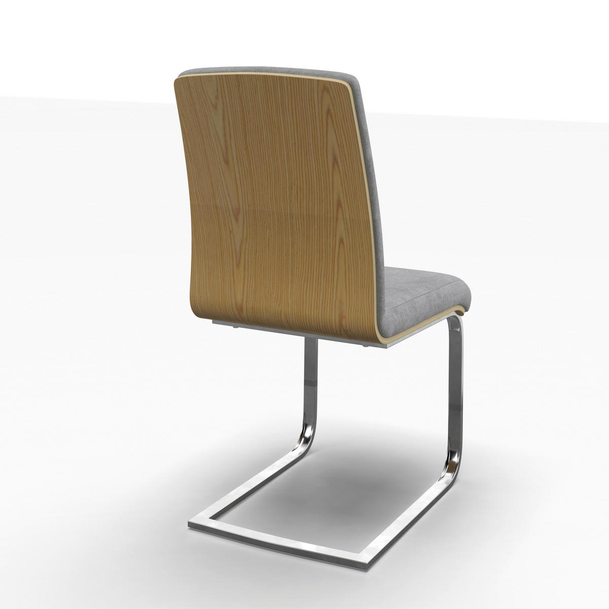 SCHWINGSTUHL Nubia Grau Bouclé Gepolstert - Grau, Holz (44/90/59cm)