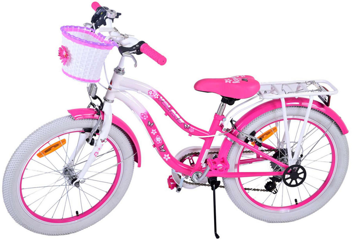 KINDERFAHRRAD Lovely - Mädchen - 20 Zoll - 2 Handbremsen - 7 Gänge - Rosa - Rosa, Metall (82cm) - TPFSports