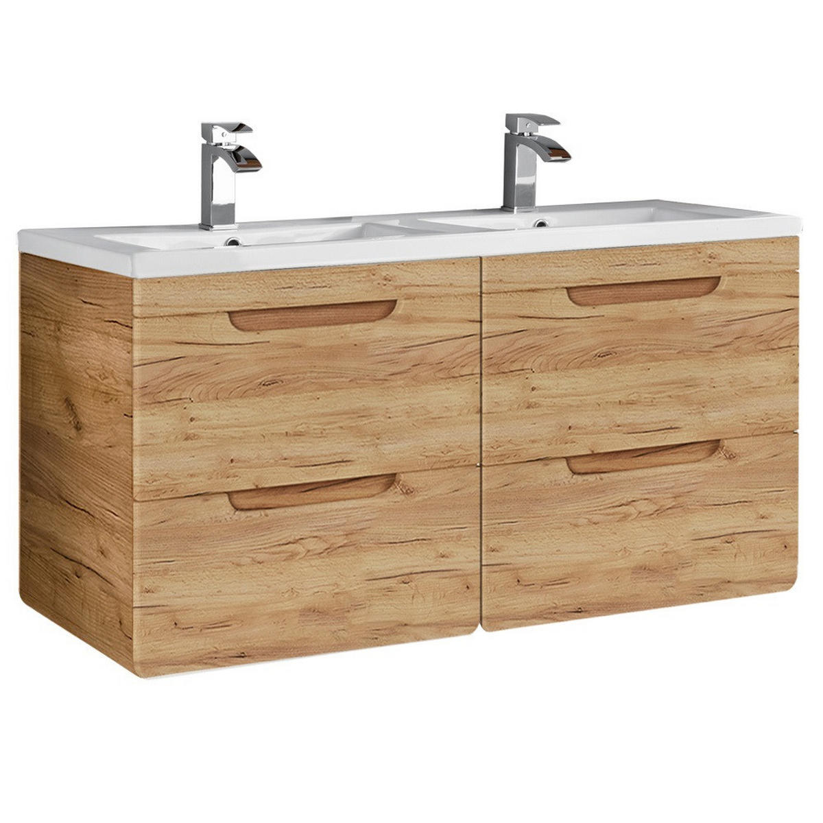 WASCHTISCH Luton-56 - Braun, Holzwerkstoff (121/63/46cm) - Lomado