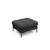 POUF Mamaia aus strukturiertem Stoff dunkelgrau - Dunkelgrau, Textil (60/41/60cm) - Micadoni