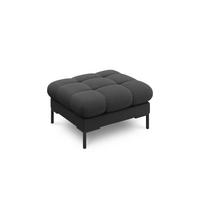 POUF Mamaia aus strukturiertem Stoff dunkelgrau - Dunkelgrau, Textil (60/41/60cm) - Micadoni
