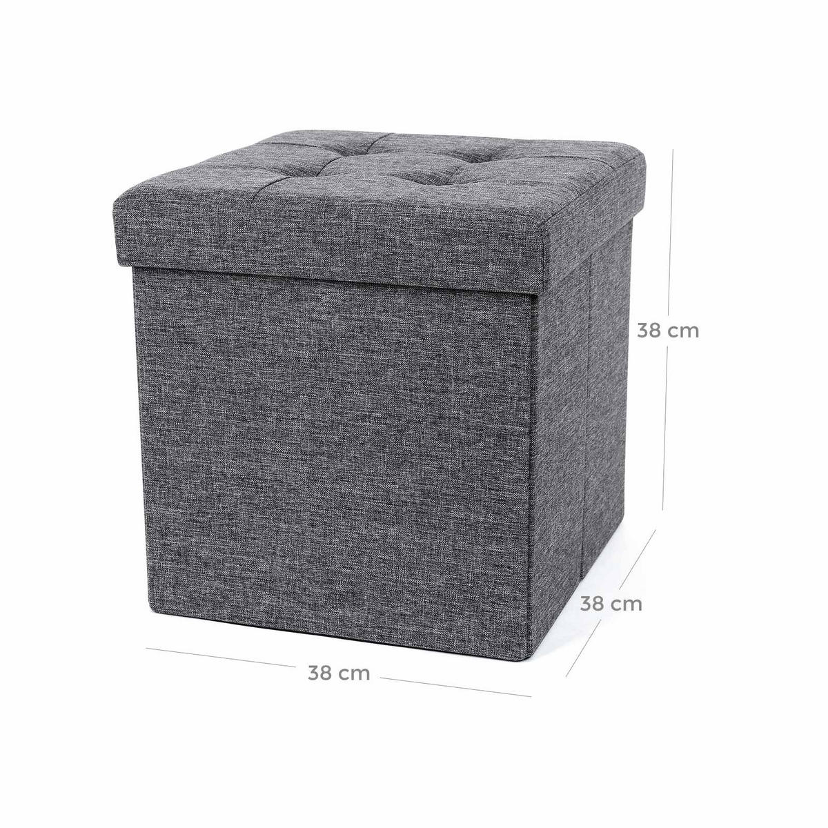 SITZHOCKER SITZWÜRFEL - Grau, Holzwerkstoff (38/38/38cm) - Hansiro