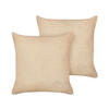 DEKOKISSEN 2er-Set Sandbeige 45/45 cm Leuzea - Sandfarben, Textil (45/45cm) - Beliani