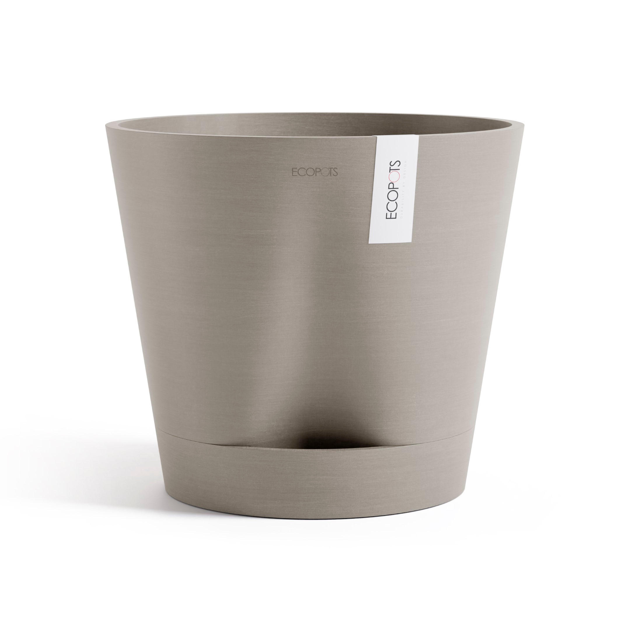 BLUMENTOPF Venice 40,2/35,7 cm Taupe - Taupe, Kunststoff (40.2/35.7cm) - Ecopots