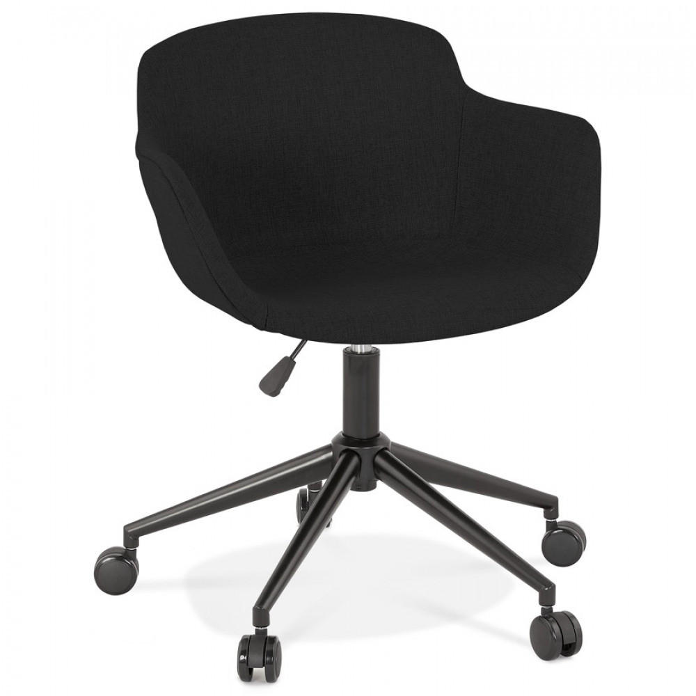 STUHL mit Armlehnen Schwarz 59x80x54cm - Schwarz, Textil/Metall (59/80/54cm) - AlterEgo