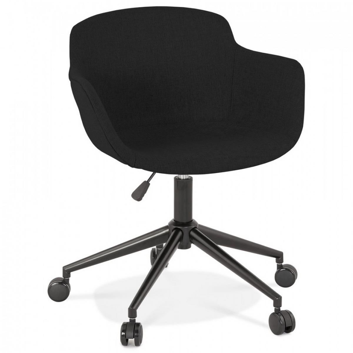 STUHL mit Armlehnen Schwarz 59x80x54cm - Schwarz, Textil/Metall (59/80/54cm) - AlterEgo
