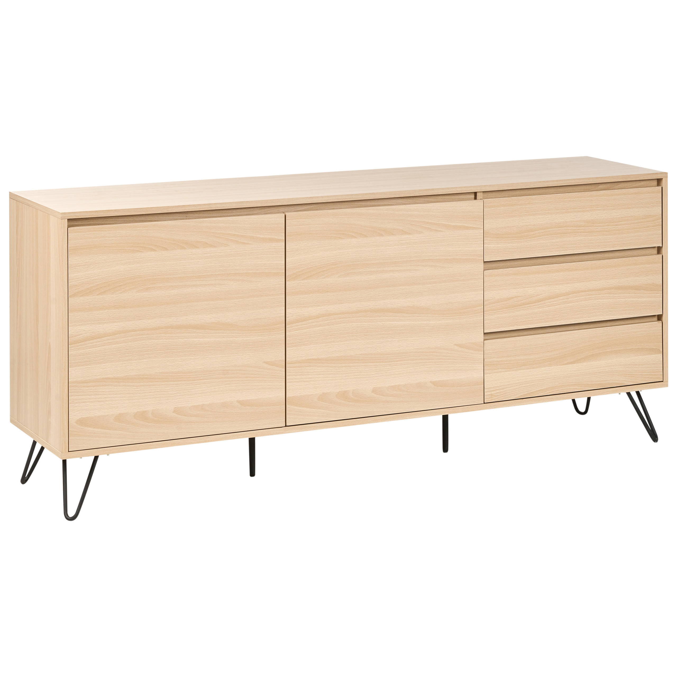 Beliani SIDEBOARD se 2 dveřmi Světle hnědý Cardigan