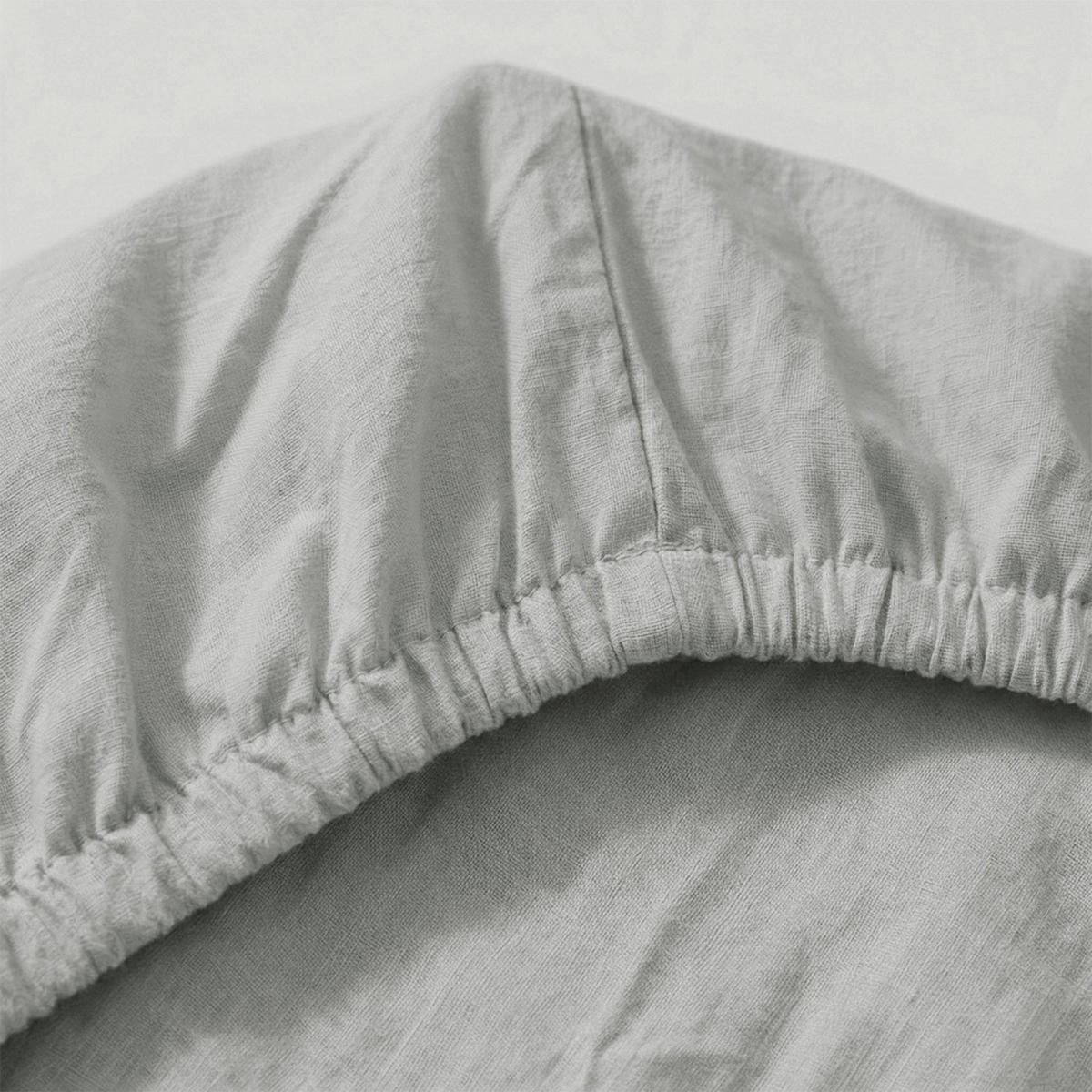 SPANNBETTLAKEN Basic Hellgrau 160x200x32 cm (Bett 150/160) - Grau, Textil (160/200cm) - Happy Friday