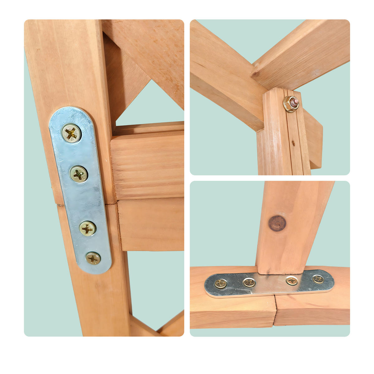 ROSENBOGEN Orange Tannenholz mit 2 Pflanzkübeln - Orange, Holz (180/206/40cm) - Relaxdays