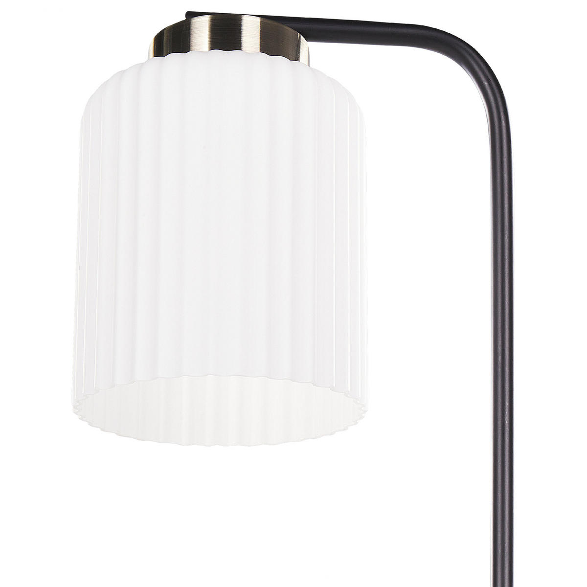 TISCHLEUCHTE Schwarz/Messing/Weiß Caudelo - Messingfarben/Schwarz, Metall (18/18/47cm) - Beliani