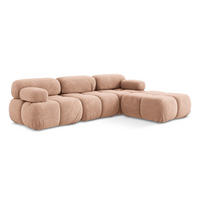 ECKSOFA Beidseitig Chenille Stoff Pink - Pink/Koralle, Kunststoff/Textil (285/191cm) - Makamii