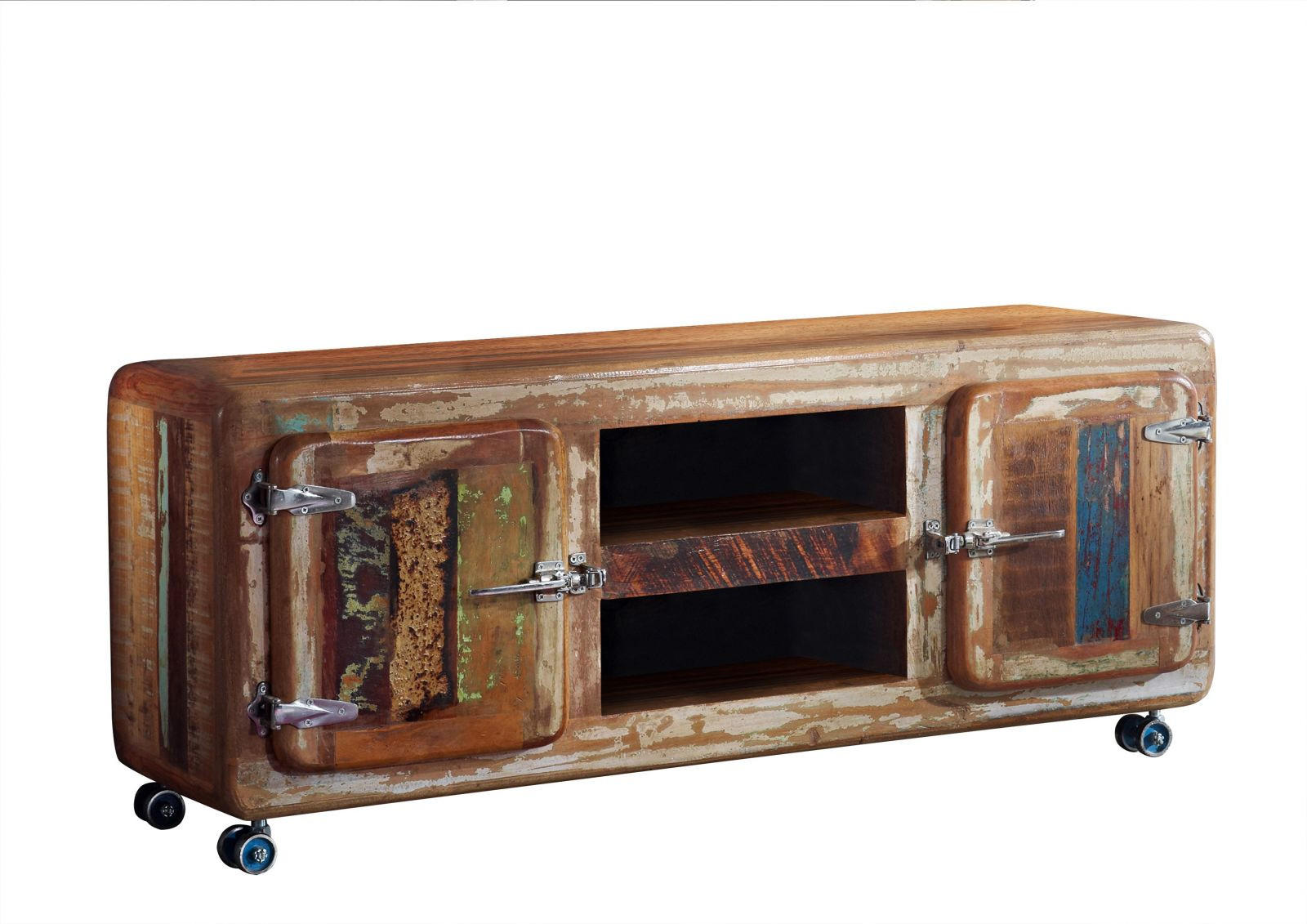 TV-BOARD Altholz 135x40x56 mehrfarbig lackiert FREEZY #10 - Multicolor, Holz (135/56/40cm) - Massivmoebel24