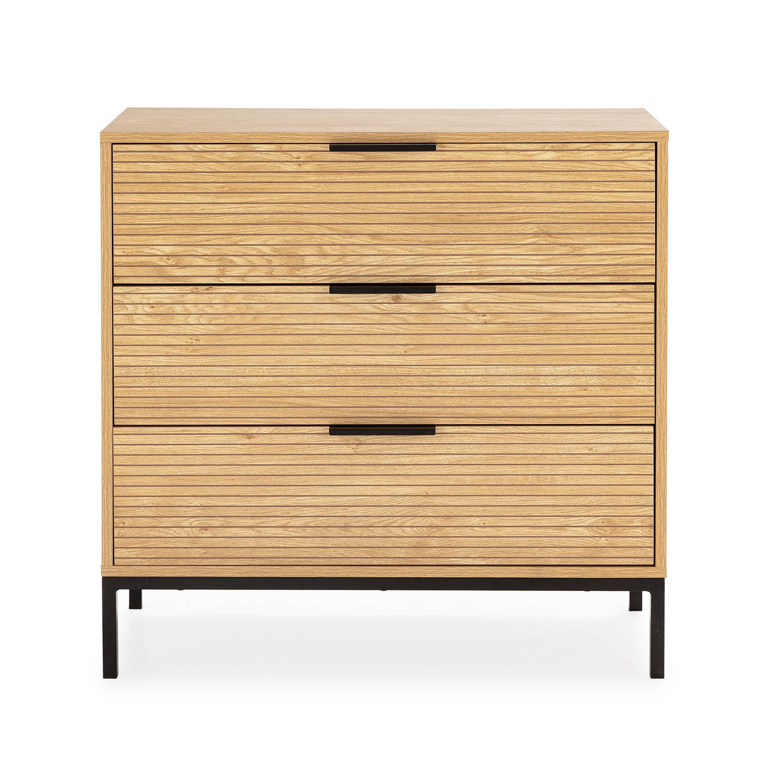 KOMMODE 80/80/40 Monica Eichenfarbe - Honigeiche, Holzwerkstoff (80/80/40cm) - VS Venta-stock
