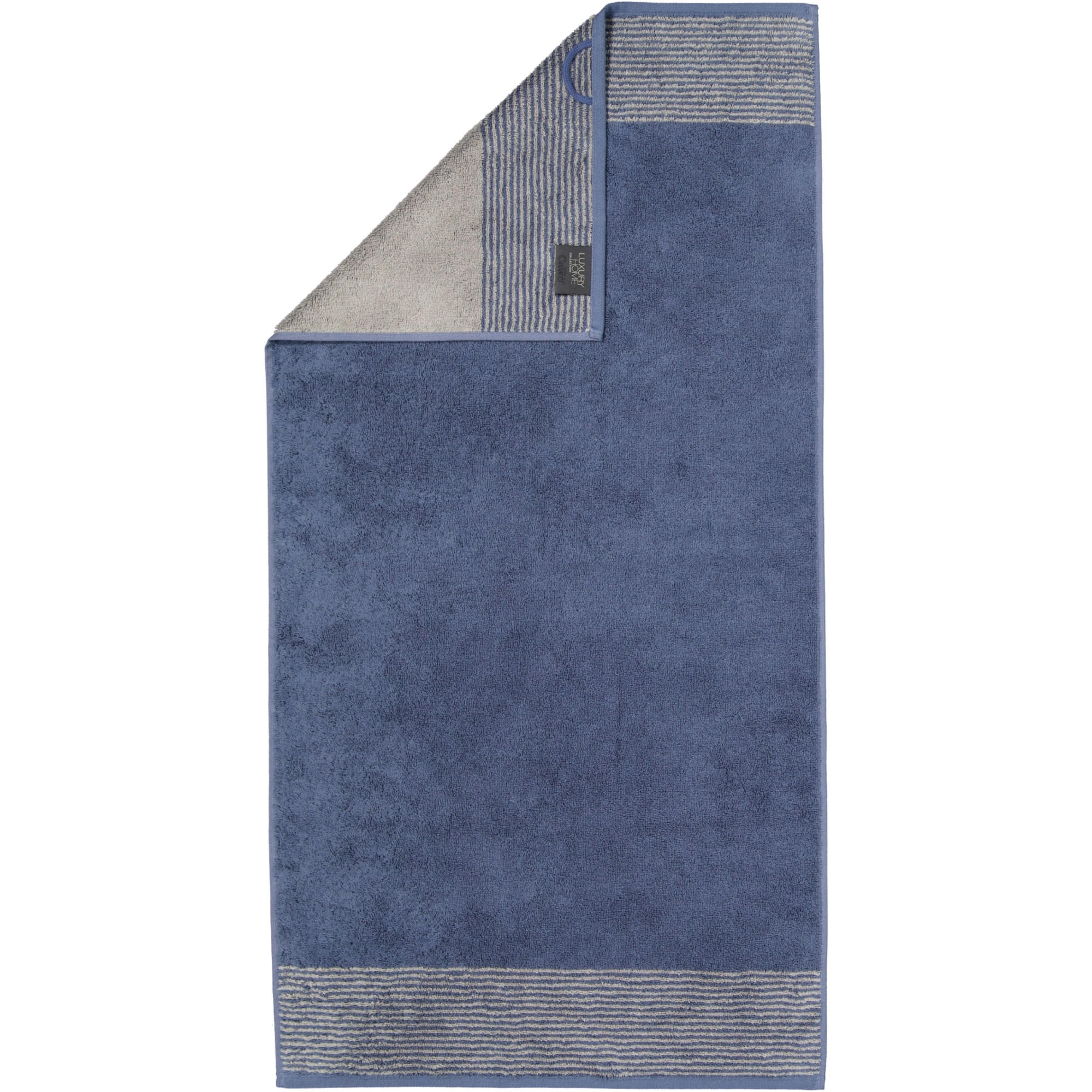 HANDTÜCHER LUXURY HOME TWO-TONE 590 NACHTBLAU - 10 - Blau, Textil (50/100cm) - Cawö