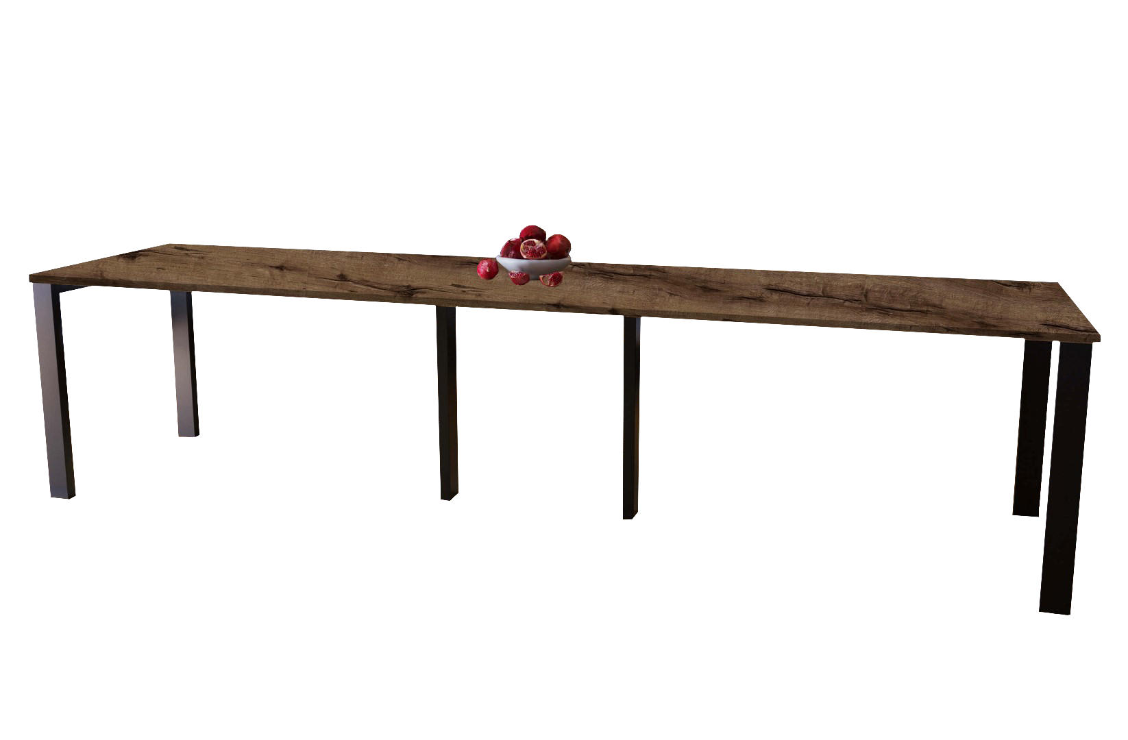 ESSTISCH Vast ausziehbar bis 330 cm - Mooreichefarben, Holzwerkstoff (130/80/76cm) - Endo-Moebel