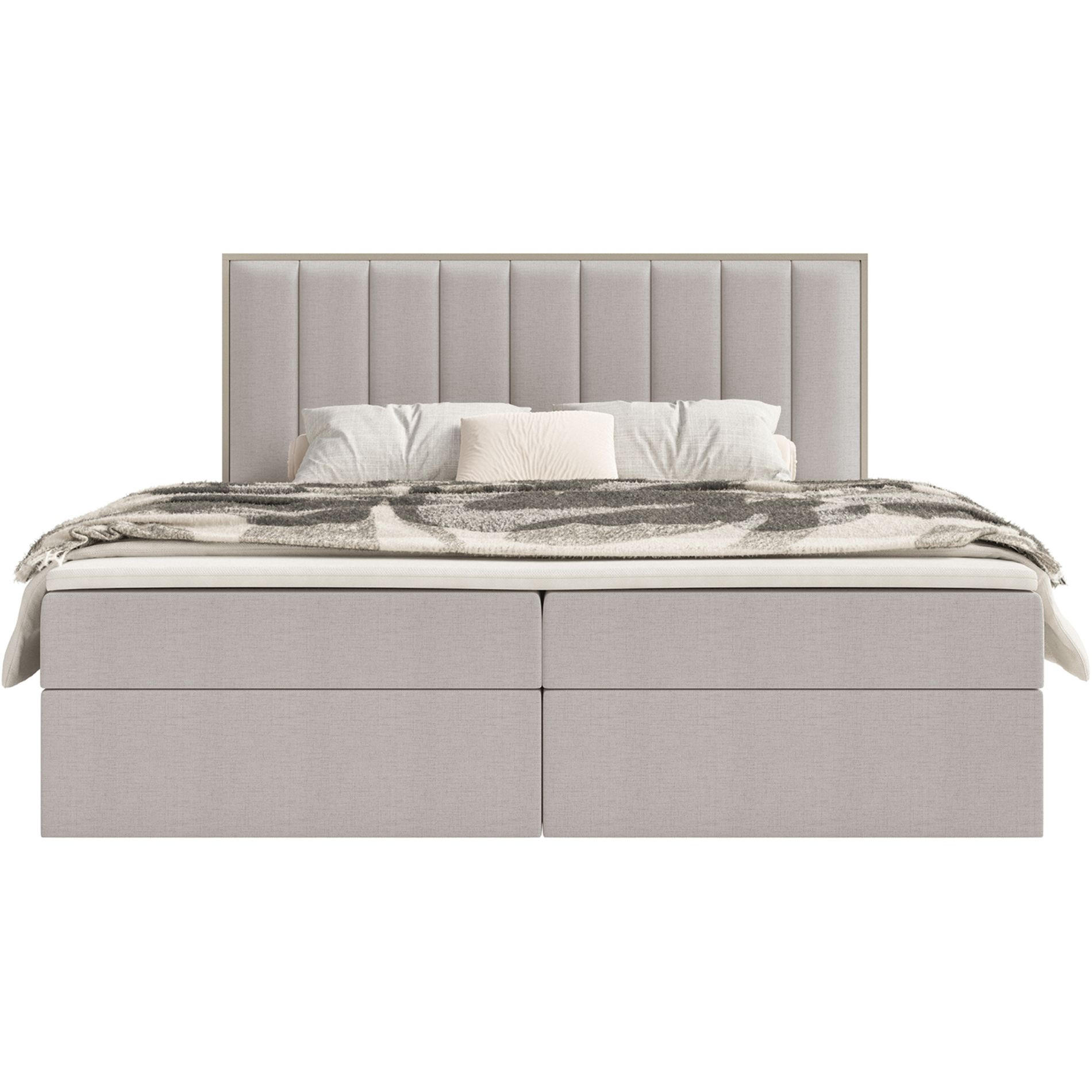 BOXBETT Togents Graubeige Chenille hydrophob 160x200 cm - Taupe, Textil (160/200cm) - Selsey