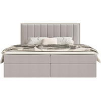 BOXBETT Togents Graubeige Chenille hydrophob 160x200 cm - Taupe, Textil (160/200cm) - Selsey