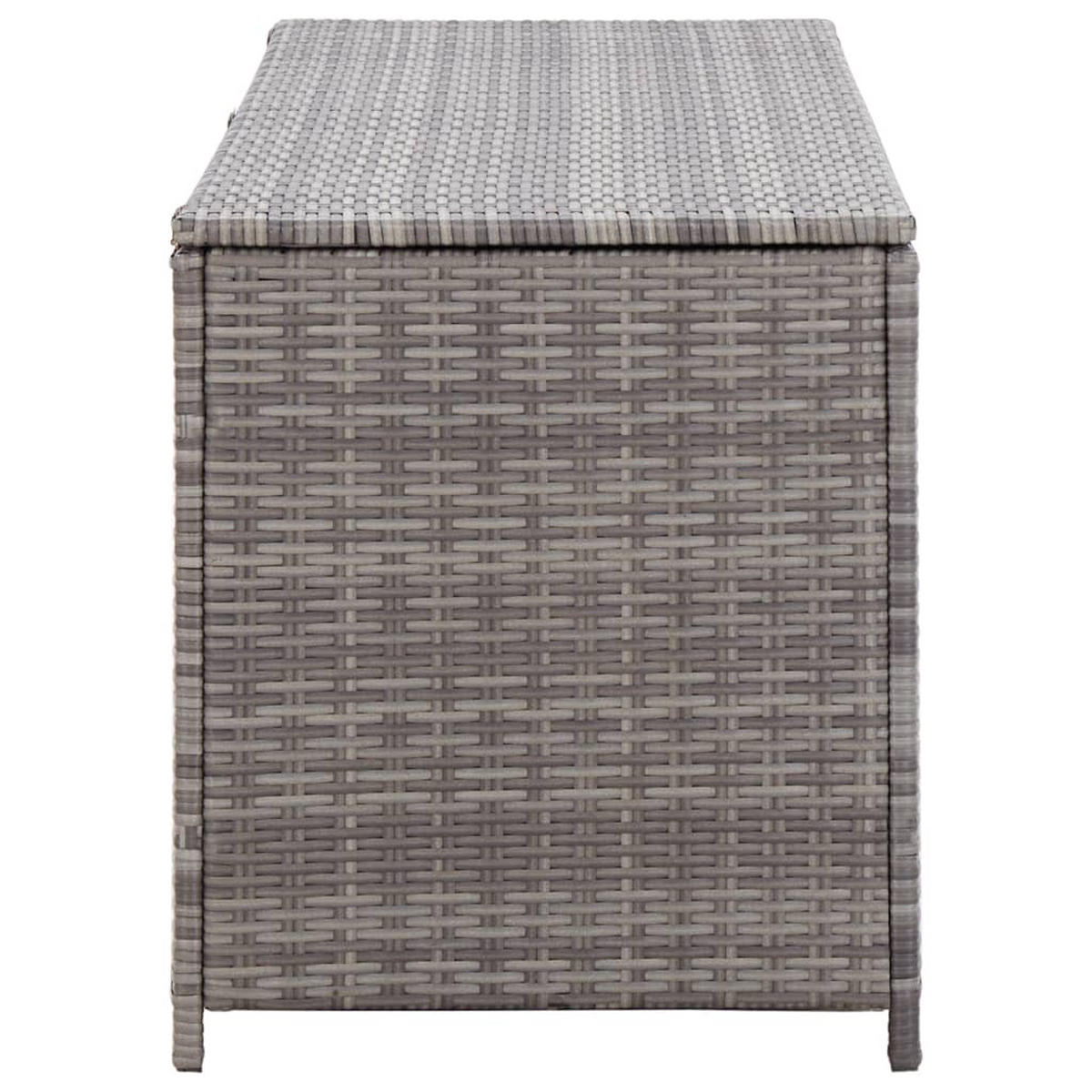 GARTEN-AUFLAGENBOX Grau 120x50x60 cm Poly Rattan - Grau, Kunststoff (50/60/120cm) - furnicato
