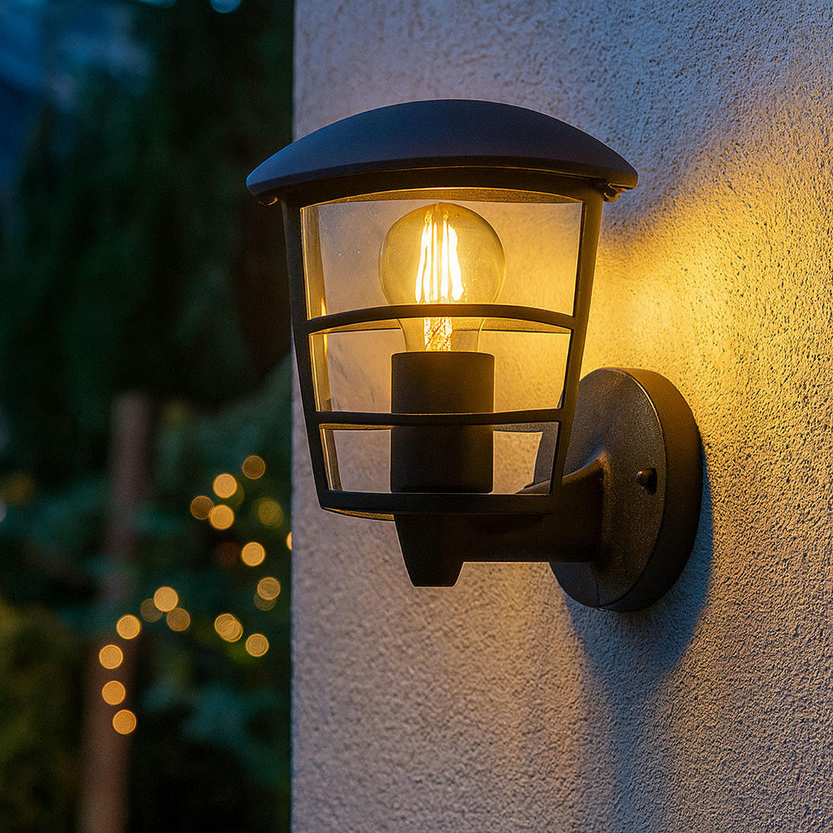 LED WANDLAMPE Aluminium Schwarz - Schwarz, Metall (19.5/16.5/22.5cm) - Globo Lighting