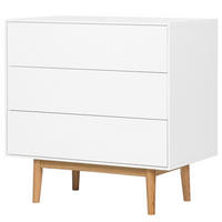 WASCHTISCH - Eiche teilmassiv - Weiß, Holz/Holzwerkstoff (80/80/48cm) - home24