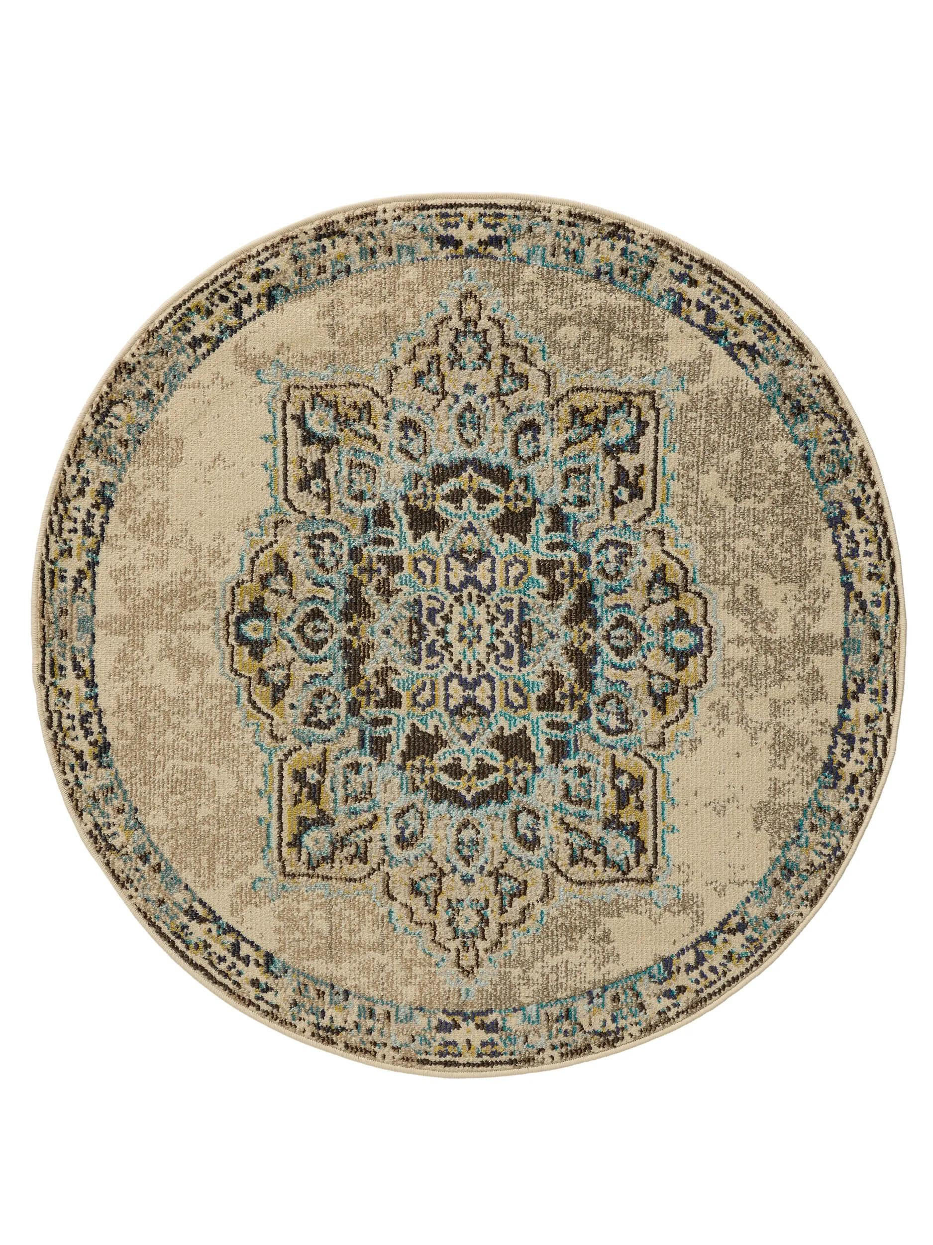 KULATÝ koberec Casa Béžová ø 120 cm - béžová, textil/přírodní materiály (120/120cm) - benuta Nest