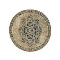 OKRUGLI tepih Casa bež ø 120 cm - bež, tekstil/prirodni materijali (120/120cm) - benuta Nest