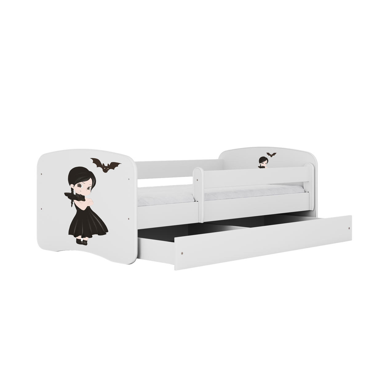KINDERBETT Wednesday mit Schublade 180/80 90/61/184 - Weiß, Holzwerkstoff (80/180cm) - RAUMHIRSCH FURNITURE