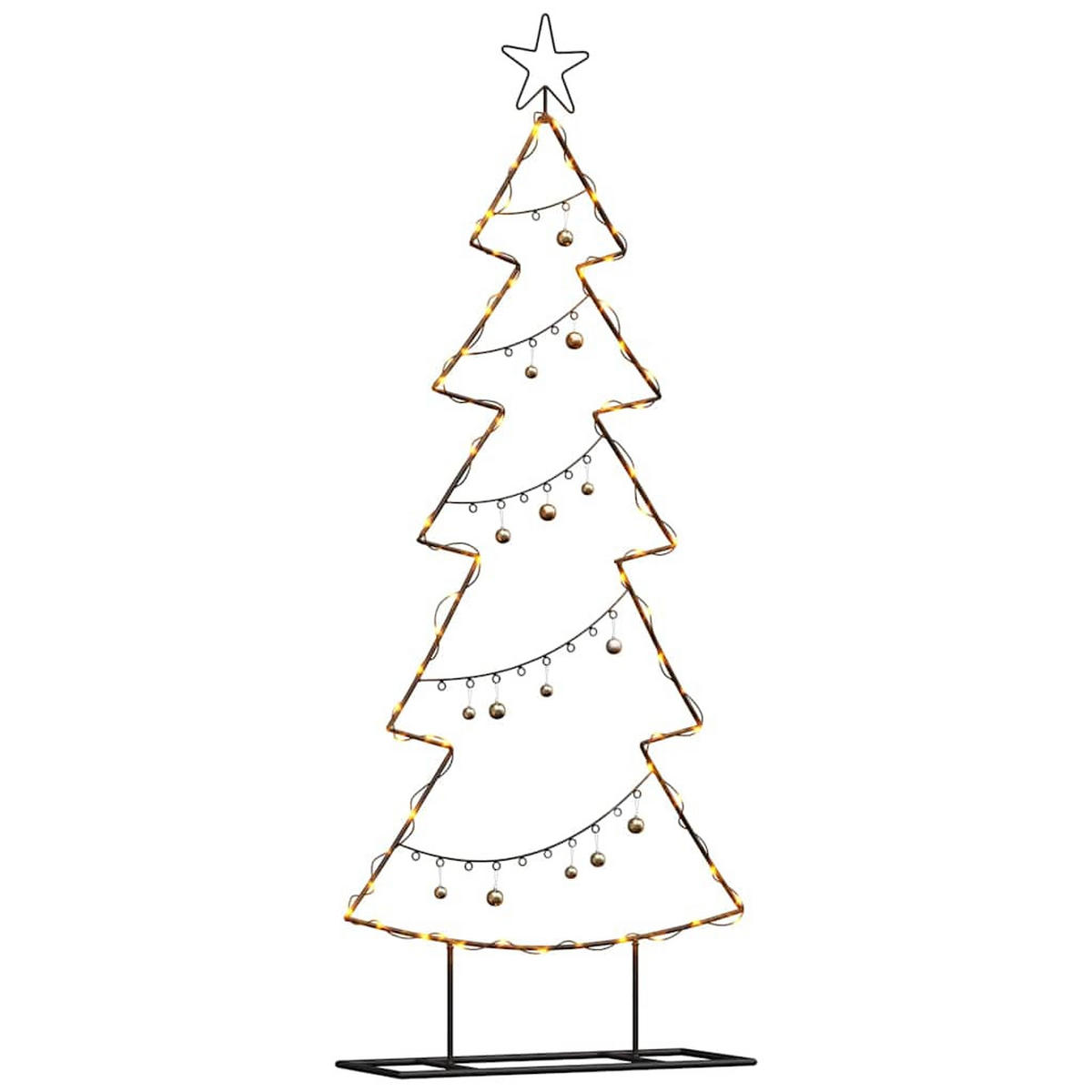 WEIHNACHTSBAUM Metall 65.5/24/150 Cm Schwarz Stahl - Schwarz, Metall (150cm) - vidaXL