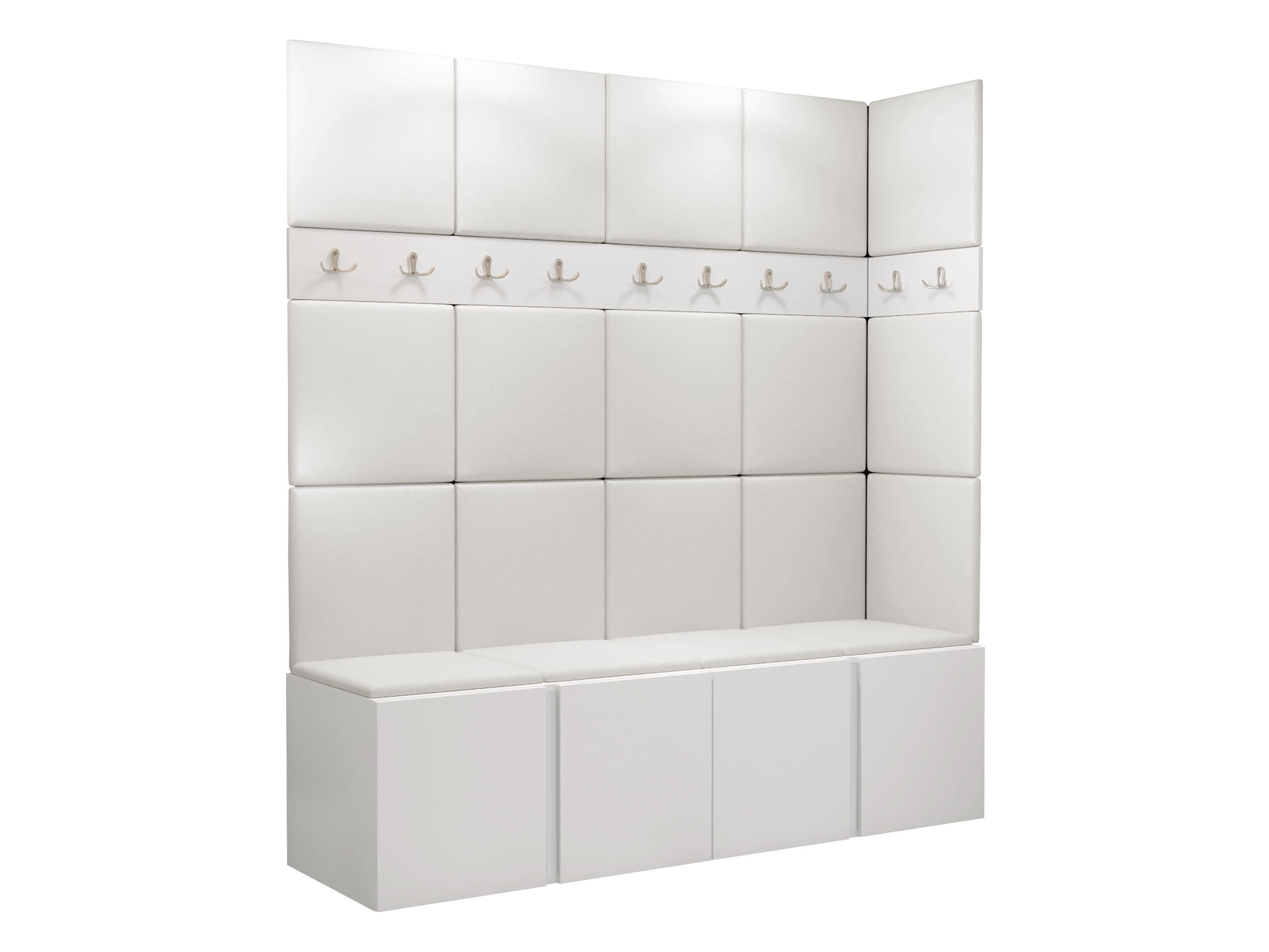 GARDEROBEN-SET Orion II - Weiß, Holzwerkstoff/Kunststoff (168/186/46cm) - MIRJAN24