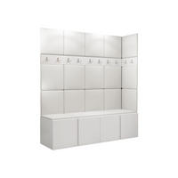 GARDEROBEN-SET Orion II - Weiß, Holzwerkstoff/Kunststoff (168/186/46cm) - MIRJAN24