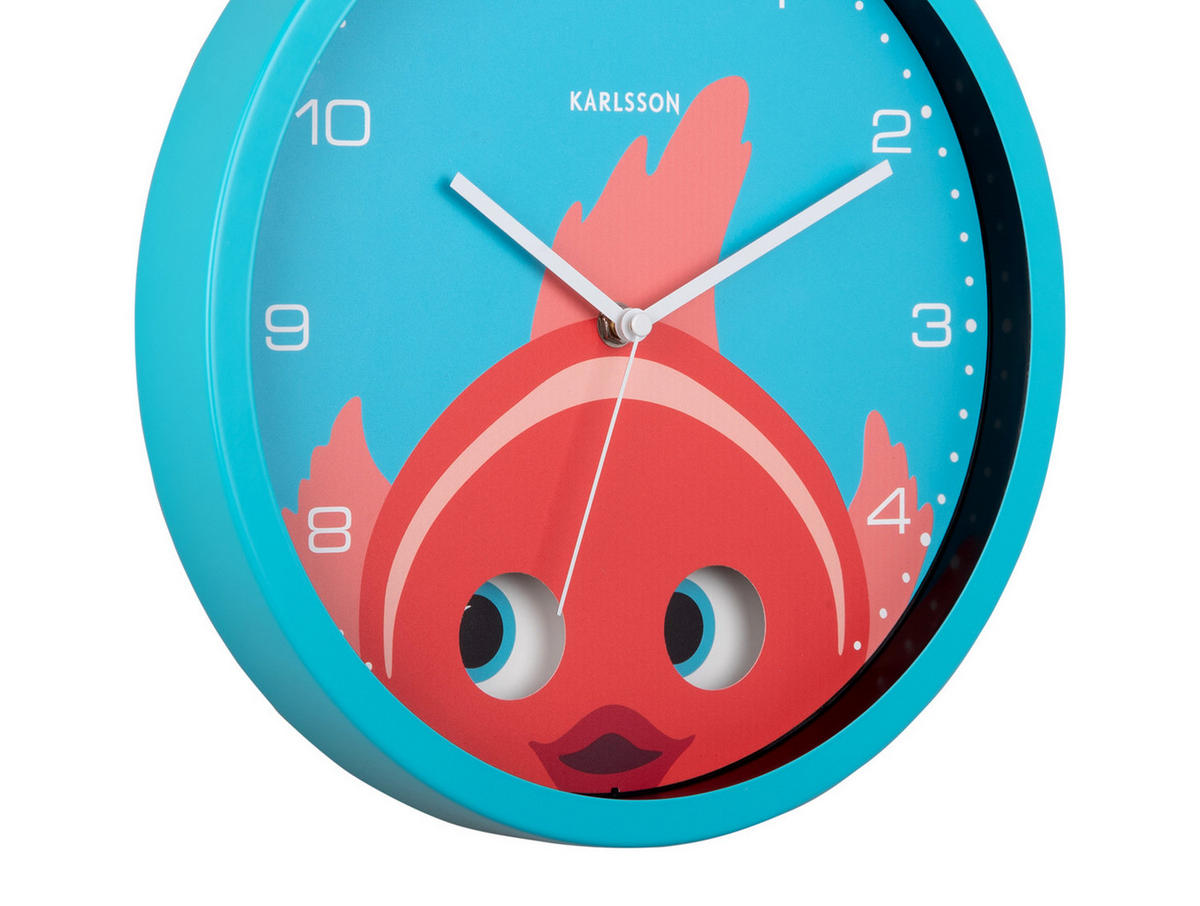 WANDUHR Peekaboo Ø30,8 cm - Türkis, Metall (30.8/1/30.8cm) - Karlsson