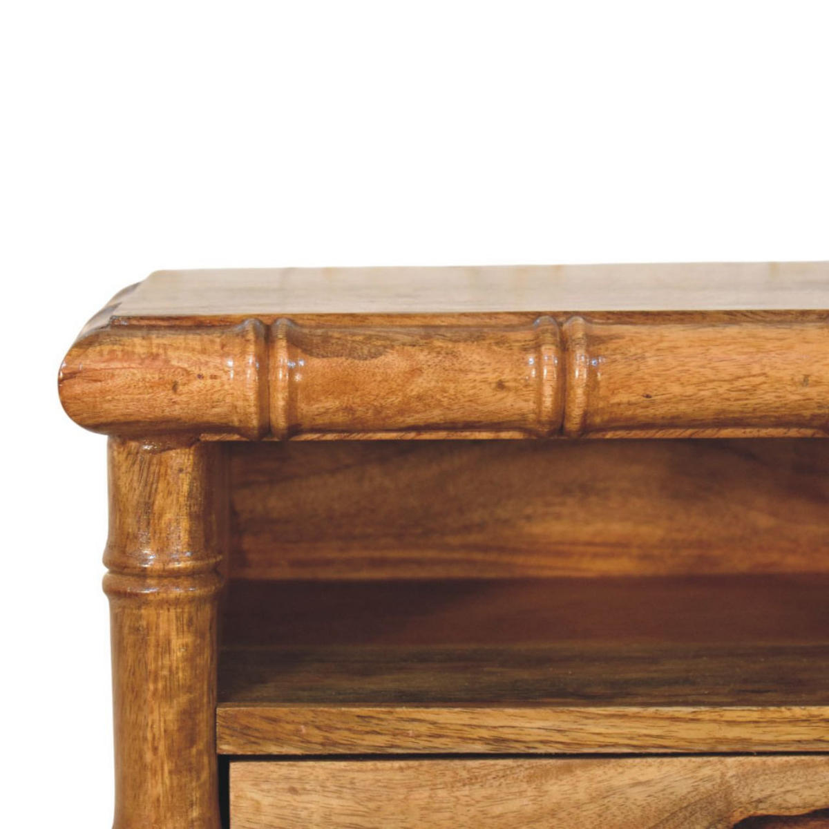 NACHTKASTEN Mit Amber Oak Finish, 1 Schublade, 1 Ablage - Braun, Holz (44/30/32cm)