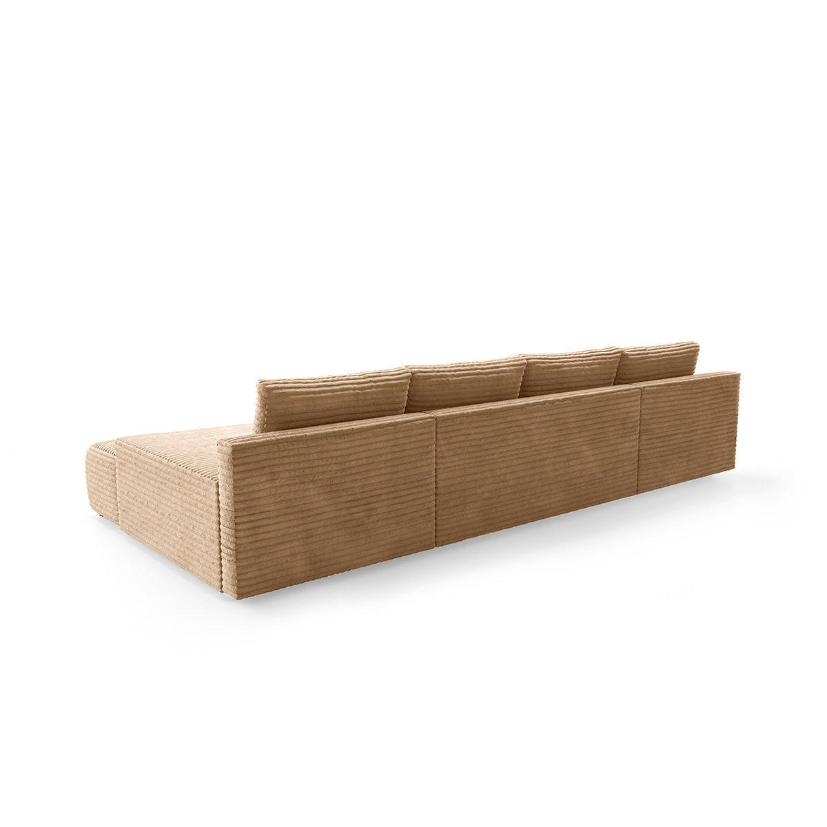 PANORAMASOFA Ivana 4 Sitzplätze Beige - Beige, Holz (350/85/172cm) - Petits-meubles