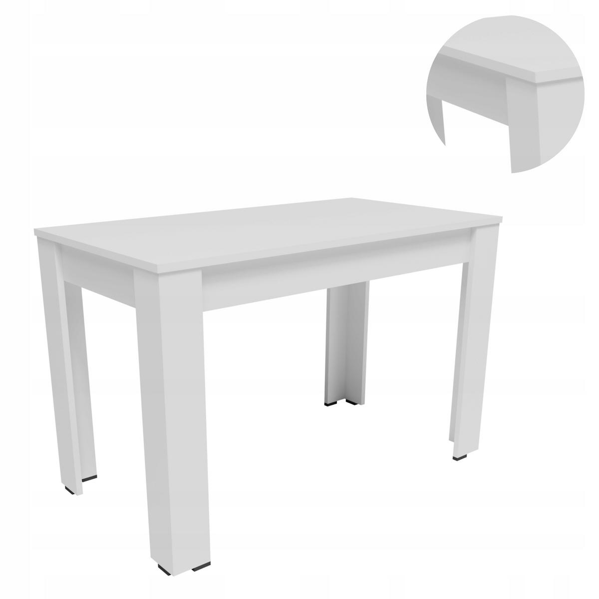TISCH CR3- STERN Weiß 110/60/72,6 cm - Weiß, Holzwerkstoff (60/110/72.6cm)