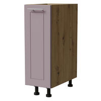 UNTERSCHRANK Bari D1D/20 Eiche Artisan / RAL 4009 pastellviolett 20 / 50 / 82cm - Violett/Eiche Artisan, Holz/Holzwerkstoff (20/82/50cm) - Feldmann-Wohnen