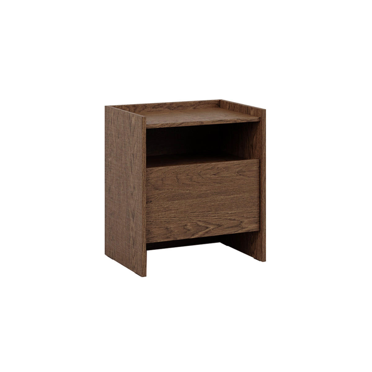 NACHTTISCH Japandi Dunkles Holz - Braun, Holzwerkstoff (53/60.5/38cm) - Petits-meubles
