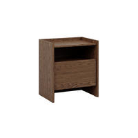 NOČNÍ STOLEK Japandi Tmavé dřevo - hnědá, kompozitní dřevo (53/60.5/38cm) - Petits-meubles
