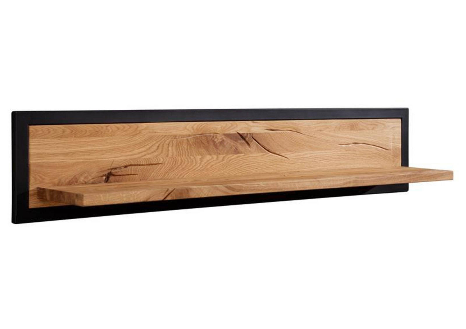 WANDREGAL Wildeiche 120x22x24 natur geölt VILLANDERS #116 - Naturfarben, Holz (120/24/22cm) - Massivmoebel24