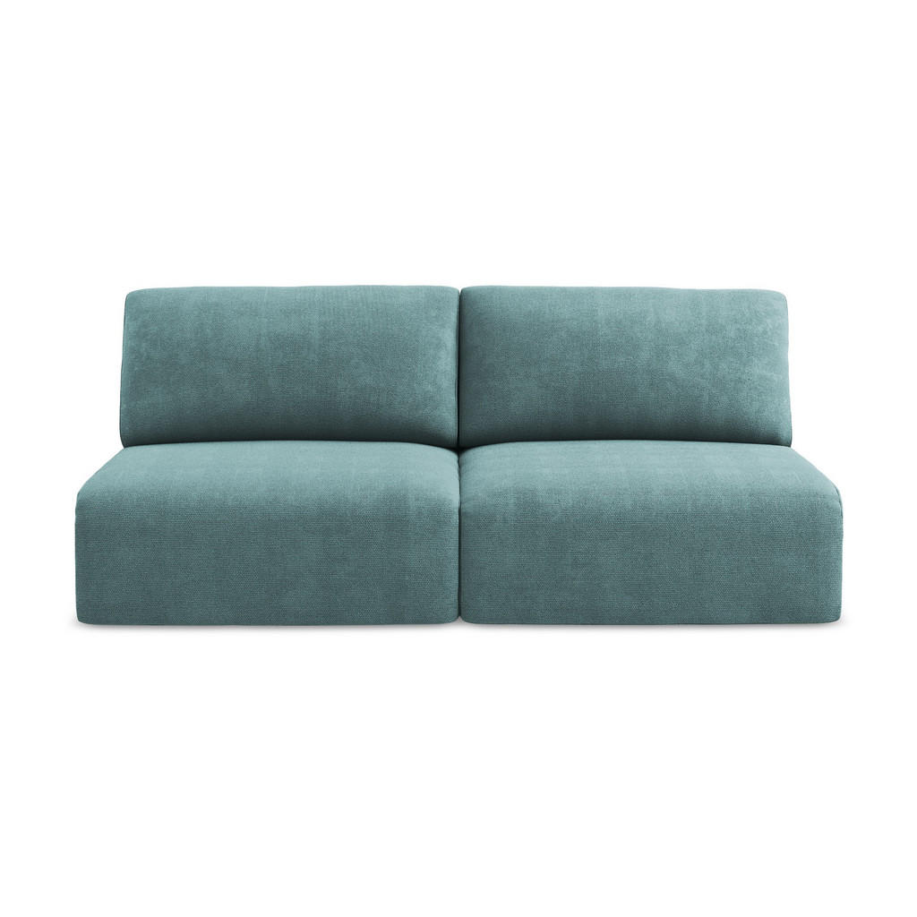 Thumbnail - Makamii 3-Sitzer, Blaugrau, Textil, Füllung: Schaumstoff, 216x79x102 cm, Made in EU, Wohnzimmer, Sofas & Couches, Schlaf...