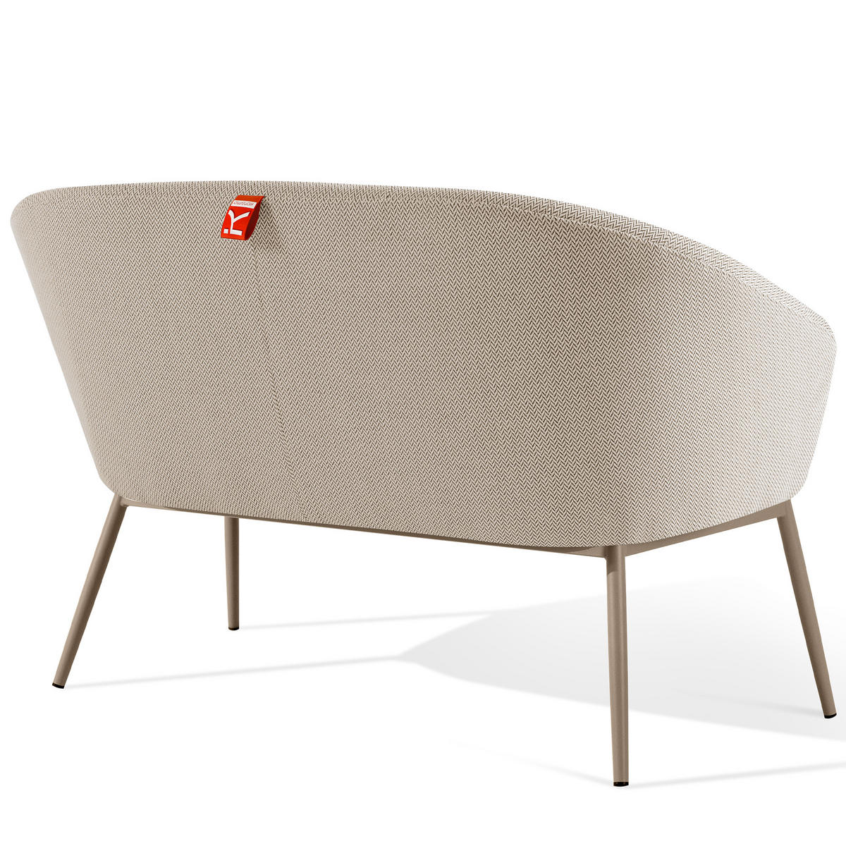 GARTENSOFA SOLIS Loungesofa, - Weiß, Textil/Metall (118/76/66cm) - KONSIMO®