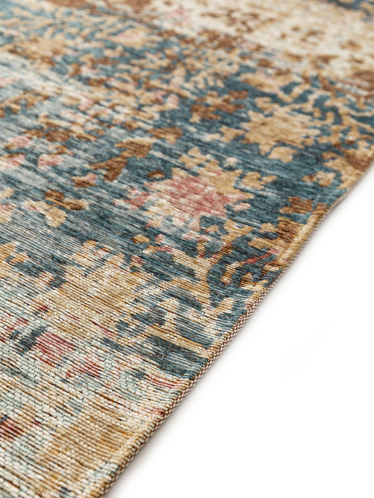 LÄUFER Frencie Blau 80x250 cm - Blau, Textil (80/250cm) - benuta Nest